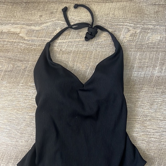 AQUA Swim Black One Piece Bathing Suite Size S - Picture 2 of 5